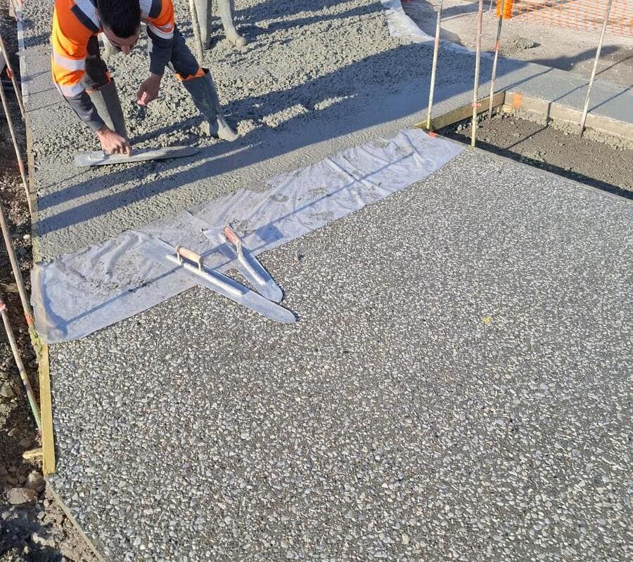 R&eacute;alisation b&eacute;ton d&eacute;sactiv&eacute; Stylperf voirie Cognin