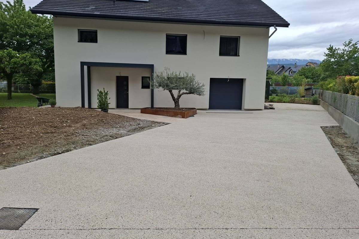 R&eacute;alisation b&eacute;ton drainant Stylperf Aix-les-Bains