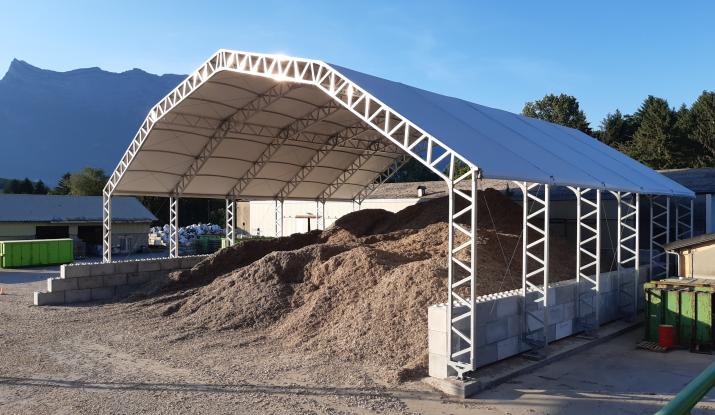 Combustibles Solides de Récupération : Hangar de stockage CSR Vicat 