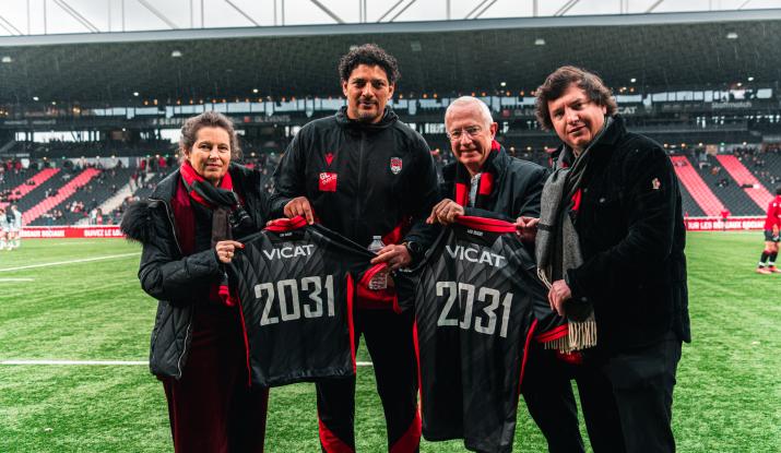 Renouvellement partenariat Lou Rugby et Vicat 
