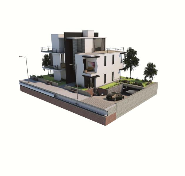 Collective housing in concrete