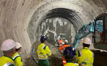 Chantier du Tunnel Euralpin Lyon Turin