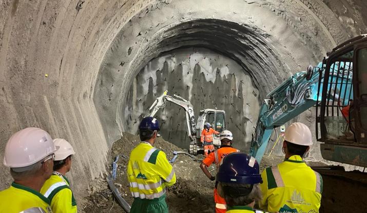 Chantier du Tunnel Euralpin Lyon Turin